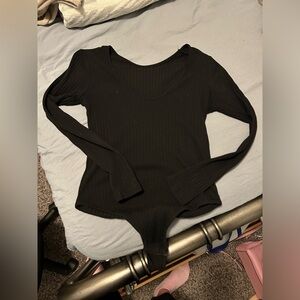Plain Black Body Suit